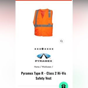 Type R - Class 2 Hi-Vis Safety Orange Vest
Workwear Pyramex Size XL RVHL2020